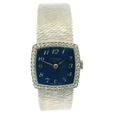 Pre-owned Chopard 18k White Gold Lapis Dial Mesh Bracelet Aubert Frères's S+f Singature