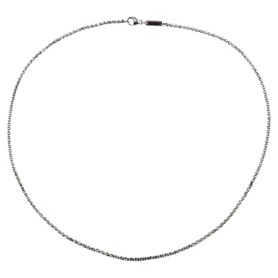 Pre-owned Chopard 18k White Gold Rolo Link Chain Necklace 16" #25043