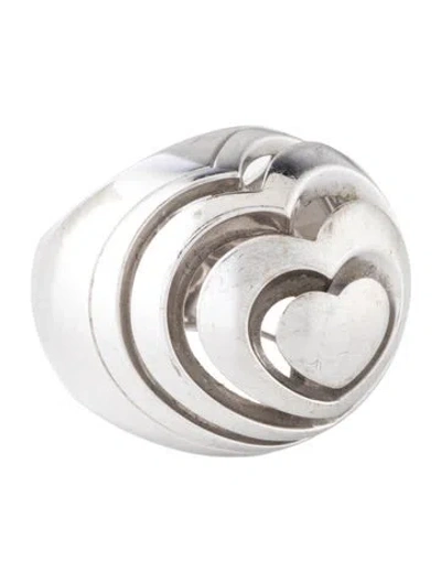 Pre-owned Chopard 18k Xtravaganza Heart Cocktail Ring In Multicolor