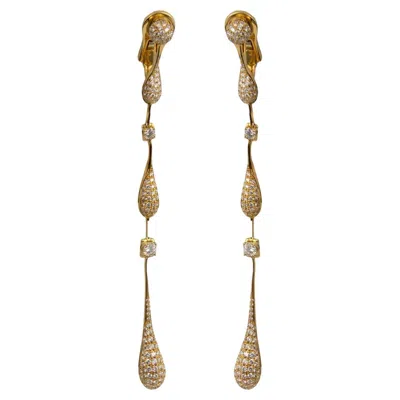 Pre-owned Chopard 18k Yellow Gold Diamond Earrings