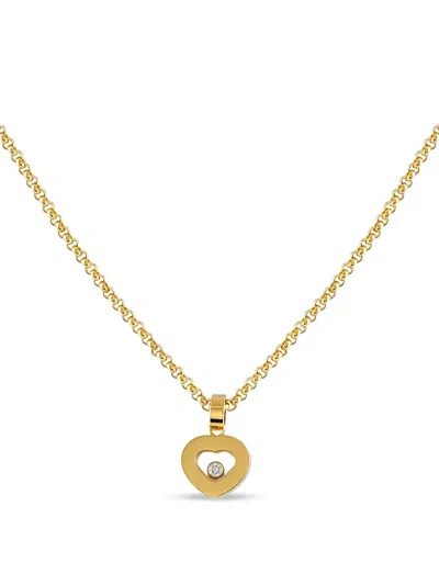 Pre-owned Chopard 18k Yellow Gold Happy Diamond Pendant Necklace
