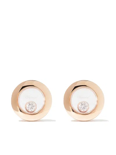 Chopard 18kt Rose Gold Happy Diamonds Icons Ear Pins