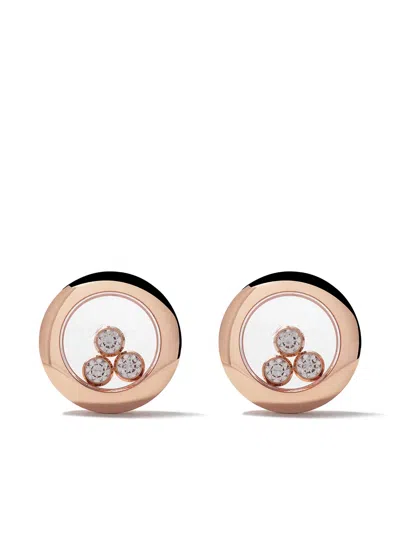 Chopard 18kt Rose Gold Happy Diamonds Icons Ear Pins