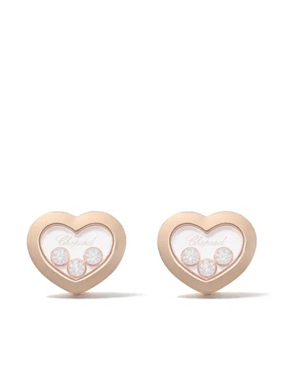 Chopard 18kt Rose Gold Happy Diamonds Icons Ear Pins