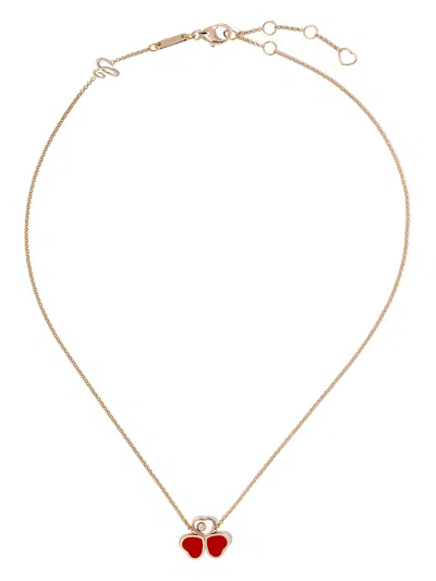 Chopard 18kt Rose Gold Happy Heart Necklace In Pink