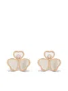 Chopard 18kt Rose Gold Happy Hearts Wings Diamond And Mother-of-pearl Stud Earrings In Pink
