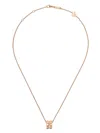 Chopard 18kt Rose Gold Ice Cube Diamond Necklace In Pink