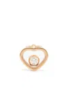 Chopard 18kt Rose Gold My Happy Heart Diamond Stud Earring In Pink
