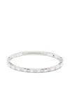 Chopard 18kt White Gold Ice Cube Diamond Bangle In Silver