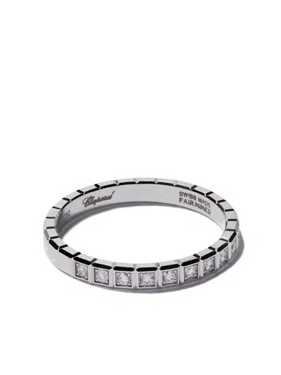 Chopard 18kt White Gold Ice Cube Diamond Ring In Metallic