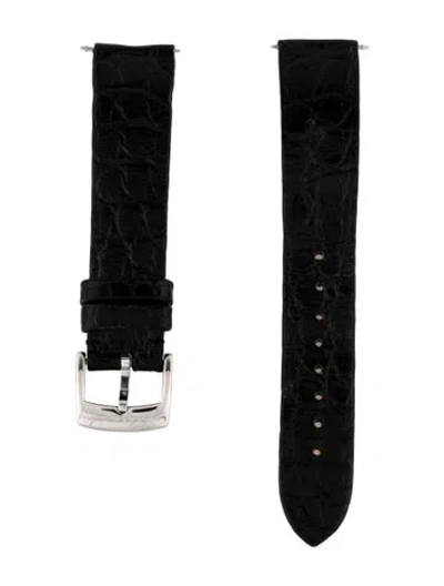 Pre-owned Chopard 18mm Watch Strap In Black