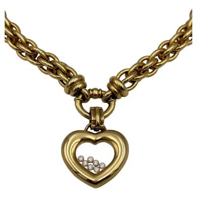 Pre-owned Chopard 1990s  Happy Diamonds Heart Pendant And Hefty Chain In Multi