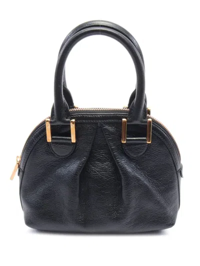 Pre-owned Chopard 2000s Leather Handbag In Black