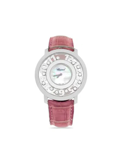 Pre-owned Chopard  Happy Diamond 36mm In Mother Of Pearl