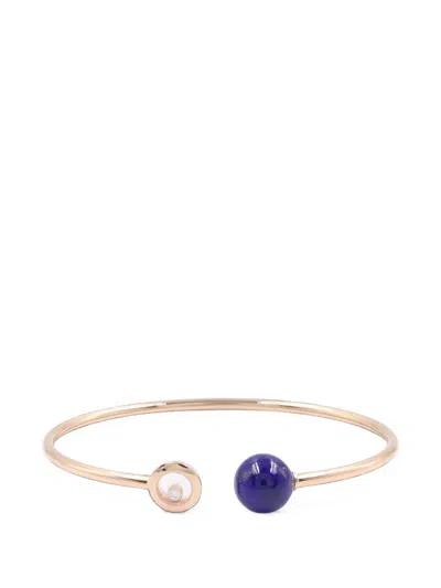 Pre-owned Chopard 2010s Happy Diamonds Planet Lapis-lazuli Diamond Bracelet In Pink