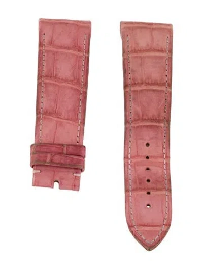 Pre-owned Chopard 21mm Rubber Strap In Pink