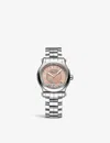 Chopard 278559-3025 Happy Sport Stainless-steel And 0.35ct Diamond Self-winding Mechanical Watch In Stainless Steel