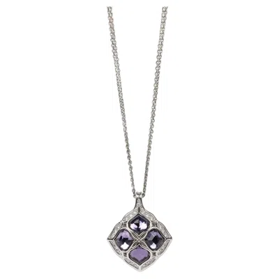 Pre-owned Chopard Amethyst & Diamond 18ct White Gold Imperiale Pendant