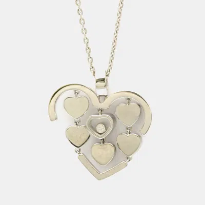 Pre-owned Chopard Amore 18k White Gold And Diamond Necklace