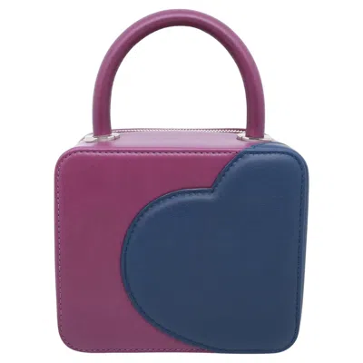 Pre-owned Chopard & Chloë Sevigny Green Carpet Purple & Navy Blue Leather Shoulder Bag