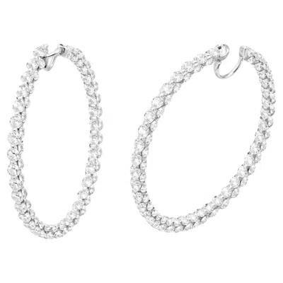 Pre-owned Chopard Artisan Pieces 18k White Gold Diamond Hoop Earrings
