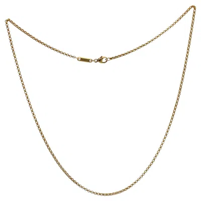 Pre-owned Chopard Authentic  18k Yellow Gold Link Chain Necklace Size 17"