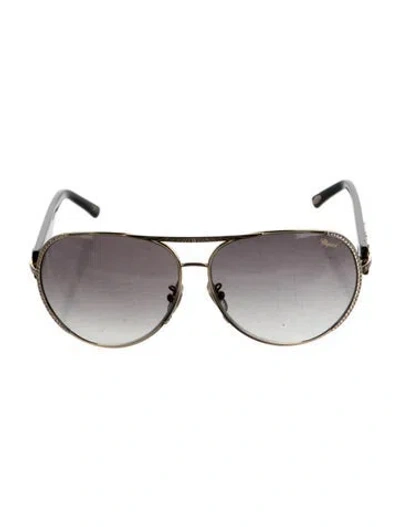 Pre-owned Chopard Aviator Gradient Sunglasses In Black