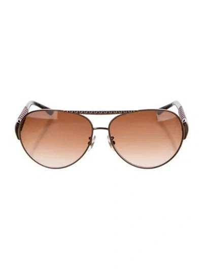 Pre-owned Chopard Aviator Gradient Sunglasses In Gold