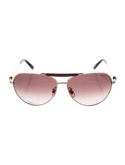 Pre-owned Chopard Aviator Gradient Sunglasses In Purple