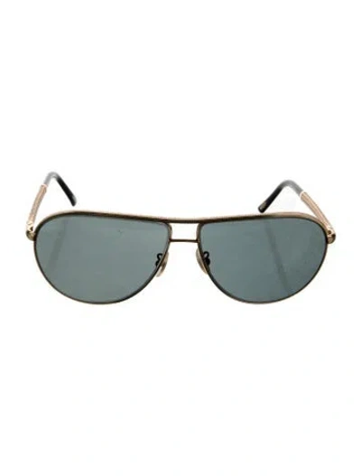 Pre-owned Chopard Aviator Tinted Sunglasses In Gold