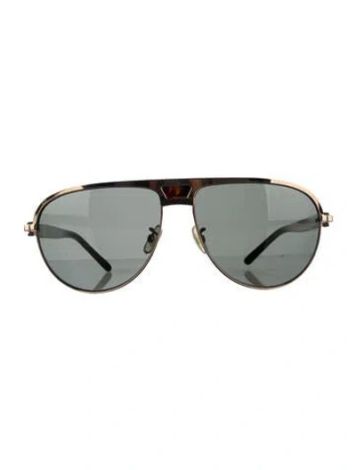Pre-owned Chopard Aviator Tinted Sunglasses In Gold
