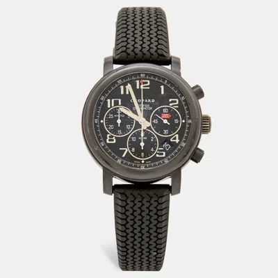Pre-owned Chopard Black Pvd Coated Titanium Rubber Mille Miglia Speed Black 16/8407 Men's Wristwatch 40 Mm