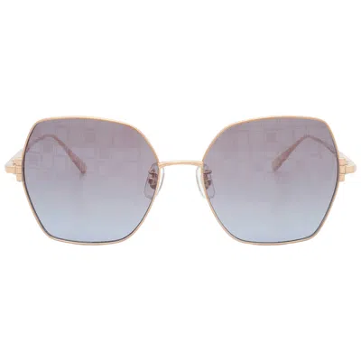 Chopard Blue Briwn Mirror Gradient Butterfly Ladies Sunglasses Schl02m 300l 57 In Purple