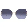 Chopard Blue Gradient Butterfly Ladies Sunglasses Schg31m 0300 64 In Blue