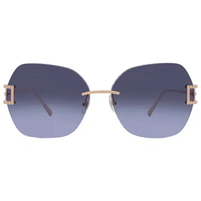 Chopard Blue Gradient Butterfly Ladies Sunglasses Schg31m 0300 64
