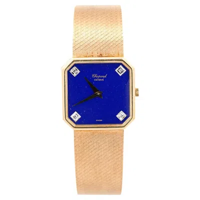 Pre-owned Chopard Blue Lapis Lazuli 18k Gold 26mm Vintage Watch Circa 1970s