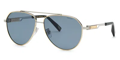 Chopard Blue Pilot Unisex Sunglasses Schg63 340p 62 In Neutral