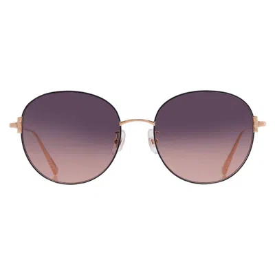 Chopard Blue Pink Gradient Round Ladies Sunglasses Schl03m 0354 57 In Gold