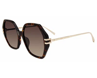 Chopard Brown Geometric Sunglasses Sch370m 04bl 57 In ["brown"]