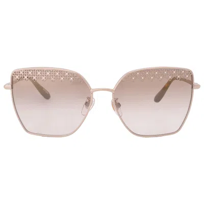 Chopard Brown Gradient Mirror Gold Butterfly Ladies Sunglasses Schf76s 594g 59 In Neutral