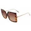 Chopard Brown Gradient Square Ladies Sunglasses Ikch334 0745 56 In Brown
