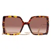 Chopard Brown Gradient Square Ladies Sunglasses Ikch334 0745 56 In Multi