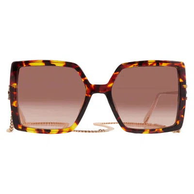 Chopard Brown Gradient Square Ladies Sunglasses Ikch334 0745 56 In Multi