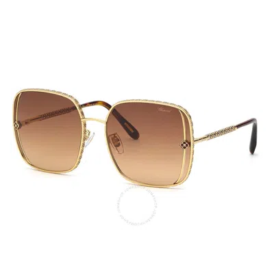 Chopard Brown Gradient Square Ladies Sunglasses Schg33s 0307 61