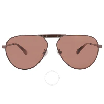 Chopard Brown Pilot Unisex Sunglasses Schf80 0568 60 In Black