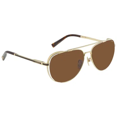 Chopard Brown Pilot Unisex Titanium Sunglasses Schc33m 0a60 60