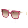Chopard Brown Pink Gradient Square Ladies Sunglasses Sch353m 04gb 54