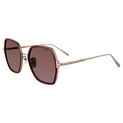 Chopard Burgundy Butterfly Ladies Sunglasses Schl02v 08fc 54 In Pattern