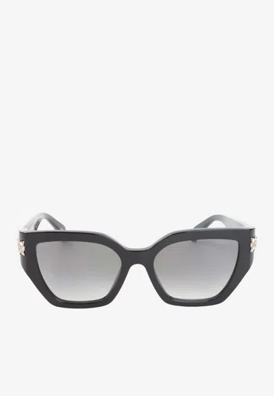 Chopard Butterfly Logo Sunglasses In Gray