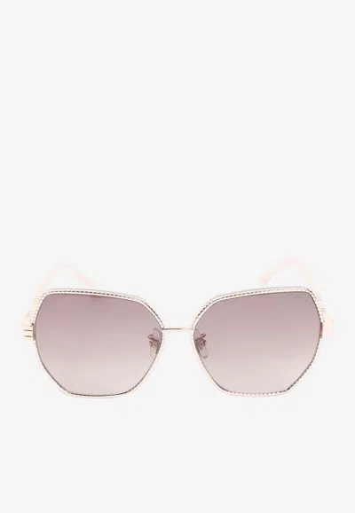 Chopard Butterfly Metal Sunglasses In Silver